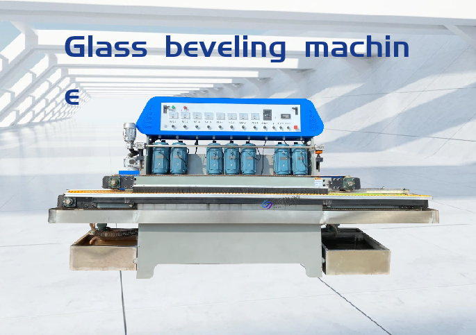 Horizontal glass beveling machine
